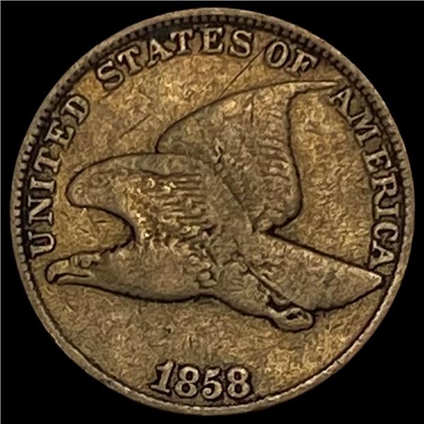 1858 Copper-Nickel Flying Eagle Cent LIGHTLY  CIRCULATED