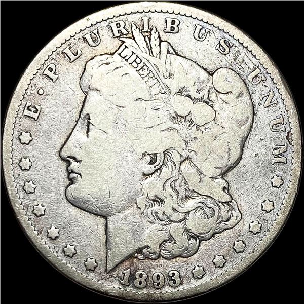 1893-CC Silver Morgan Dollar LIGHTLY  CIRCULATED