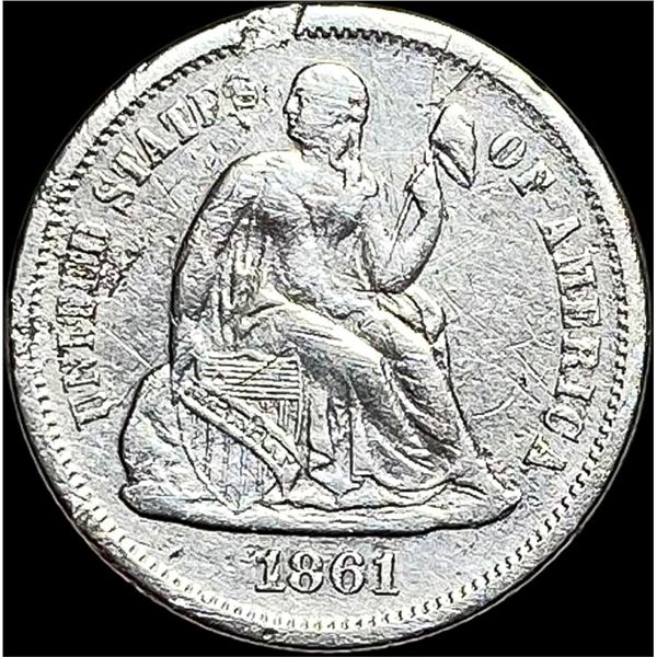 1861-S Seated Liberty Dime LIGHTLY CIRCULATED