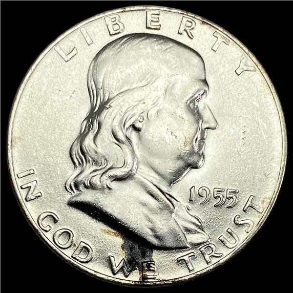 1955 Franklin Silver Half Dollar SUPERB GEM BU