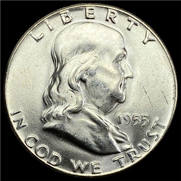 1955 Franklin Silver Half Dollar SUPERB GEM BU