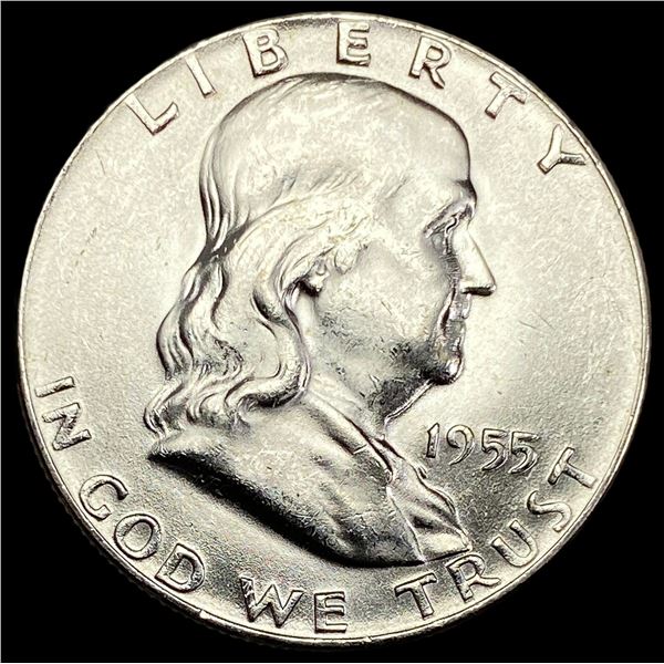 1955 Silver Franklin Half Dollar SUPERB GEM BU
