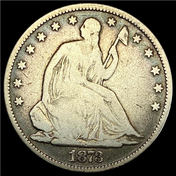 1873 Seated Liberty Half Dollar NICELY CIRCULATED