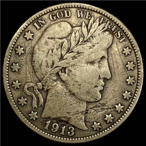 1913 Barber Half Dollar LIGHTLY CIRCULATED