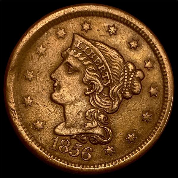 1856 Braided Hair Large Cent NEARLY UNCIRCULATED