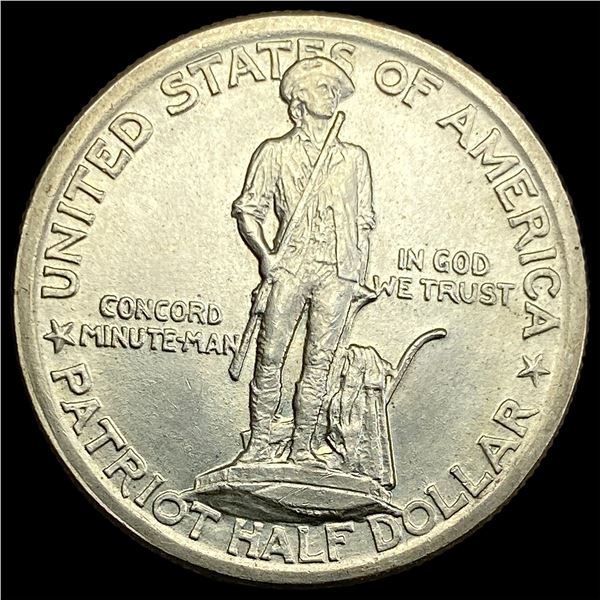1925 Silver Lexington-Concord Half Dollar CLOSELY UNCIRCULATED