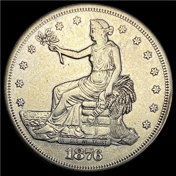 1876-S Silver Trade Dollar NEARLY UNCIRCULATED
