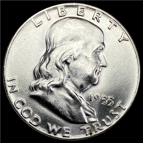 1955 Franklin Silver Half Dollar SUPERB GEM BU