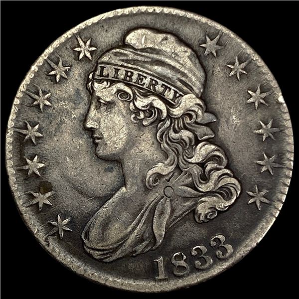 1833 Capped Bust Half Dollar NEARLY UNCIRCULATED