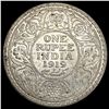 Image 2 : 1919 British-India Silver 1 Rupee UNCIRCULATED