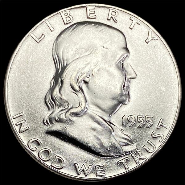 1955 Silver Franklin Half Dollar SUPERB GEM BU
