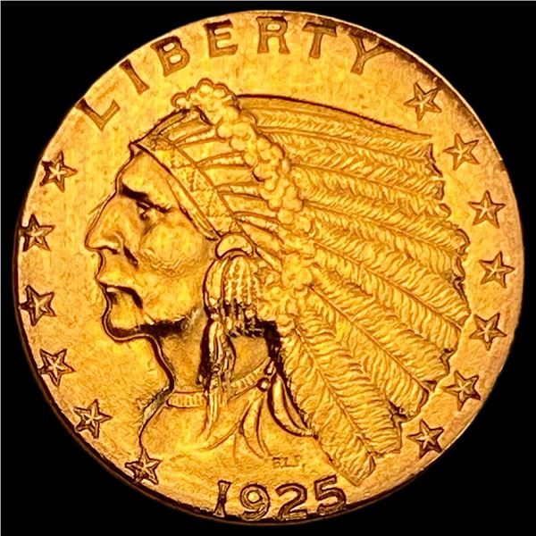 1925-D Gold $2.50 Indian Head Quarter Eagle CLOSELY UNCIRCULATED