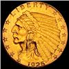 Image 1 : 1925-D Gold $2.50 Indian Head Quarter Eagle CLOSELY UNCIRCULATED
