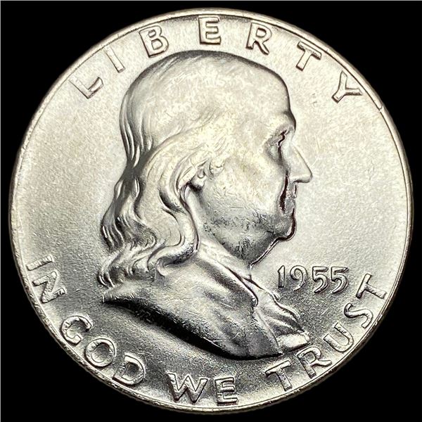 1955 Silver Franklin Half Dollar SUPERB GEM BU