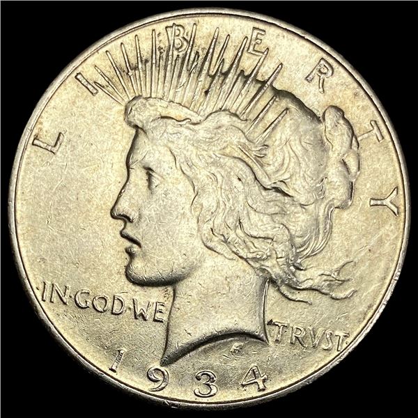 1934-D Silver Peace Dollar CHOICE AU