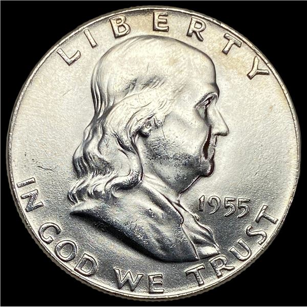1955 Silver Franklin Half Dollar SUPERB GEM BU