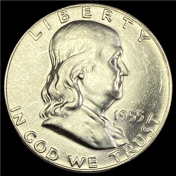 1955 Franklin Silver Half Dollar SUPERB GEM BU