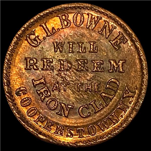 1863 Civil War Token-Cooperstown NY UNCIRCULATED