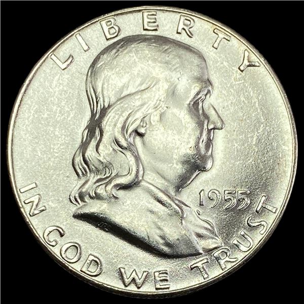 1955 Silver Franklin Half Dollar SUPERB GEM BU