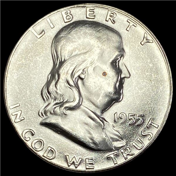 1955 Silver Franklin Half Dollar SUPERB GEM BU