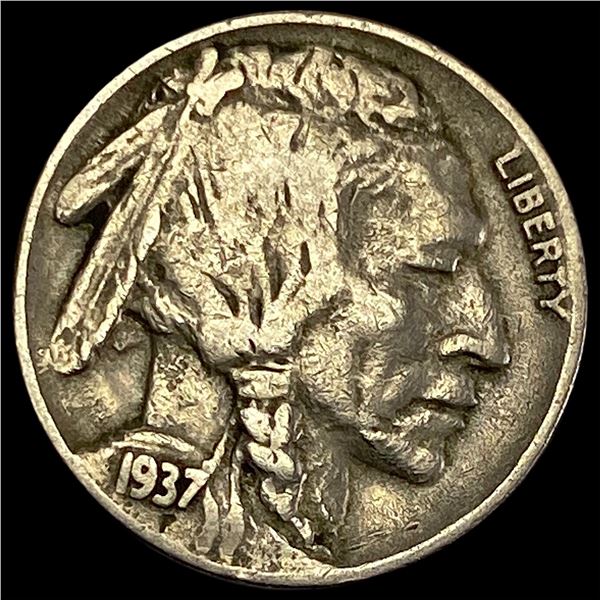 1937-D 3 Leg Buffalo Nickel NEARLY UNCIRCULATED