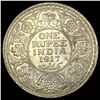 Image 2 : 1917 British-India Silver 1 Rupee UNCIRCULATED