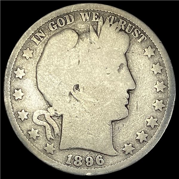 1896-O Silver Barber Half Dollar NICELY CIRCULATED