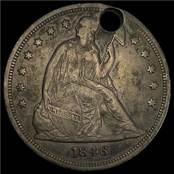 1846 Silver Seated Liberty Dollar HIGH GRADE