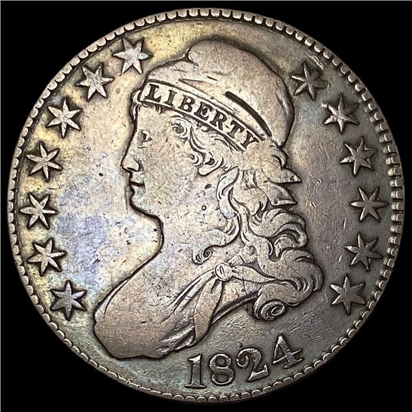 1824 Capped Bust Half Dollar LIGHTLY CIRCULATED