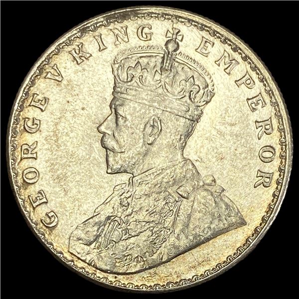 1919 British-India Silver 1 Rupee UNCIRCULATED