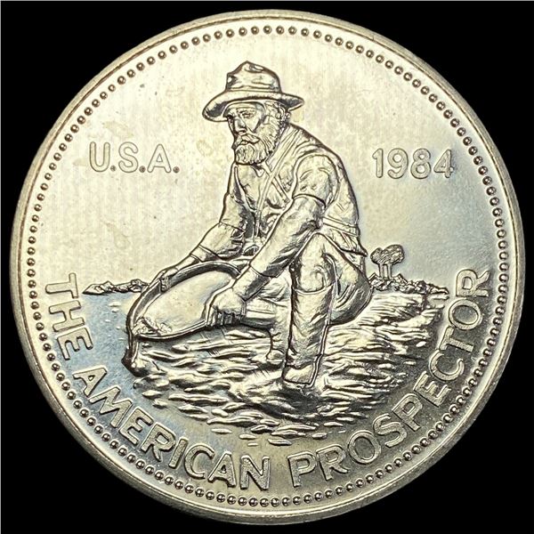 1984 1oz Silver Engelhard Prospector Round UNCIRCULATED