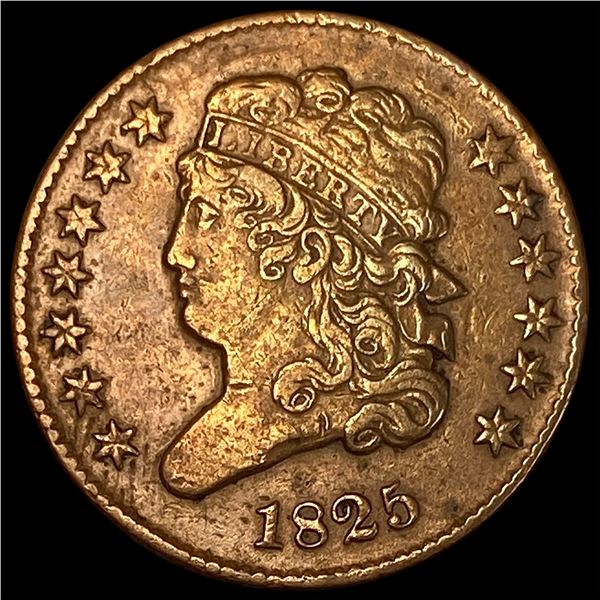 1825 Classic Head Half Cent CLOSELY UNCIRCULATED