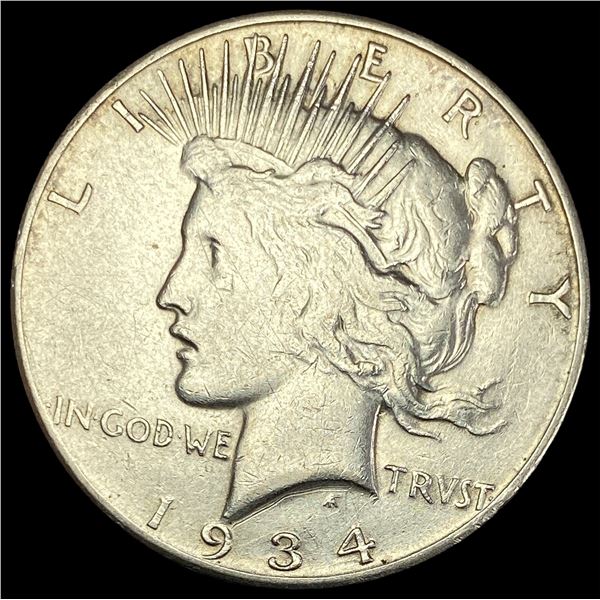 1934-S Silver Peace Dollar NICELY CIRCULATED