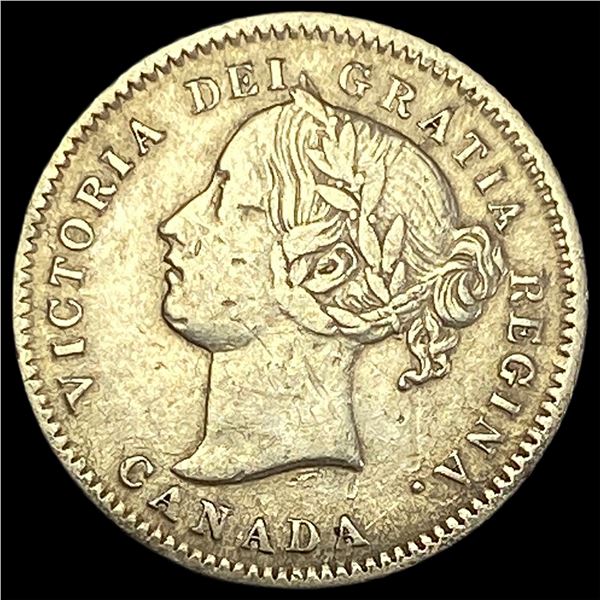 1871-H Canada Silver 10 Cents NEARLY UNCIRCULATED