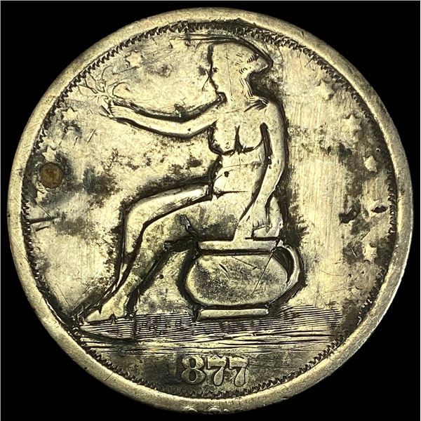 1877 Trade Dollar Potty Dollar Folk Art