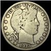 Image 1 : 1913 Silver Barber Half Dollar NICELY CIRCULATED