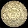 Image 2 : 1917 British-India Silver 1 Rupee UNCIRCULATED