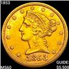 Image 1 : 1853 $5 Gold Half Eagle UNCIRCULATED
