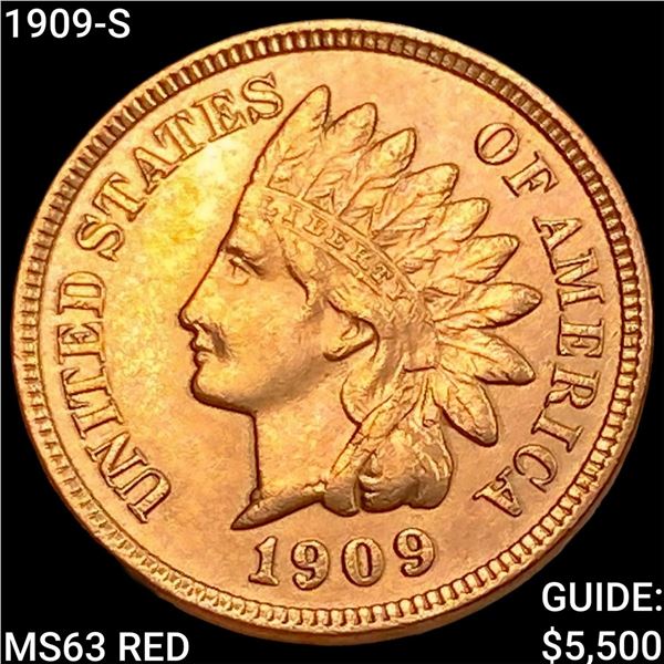 1909-S Indian Head Cent CHOICE BU RD