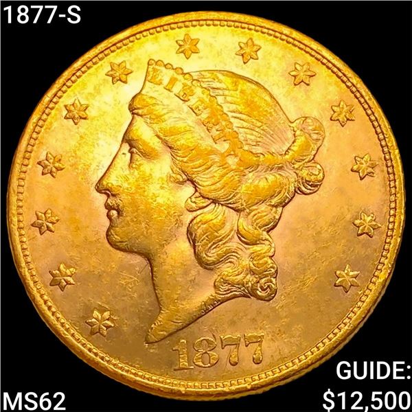 1877-S $20 Gold Double Eagle UNCIRCULATED