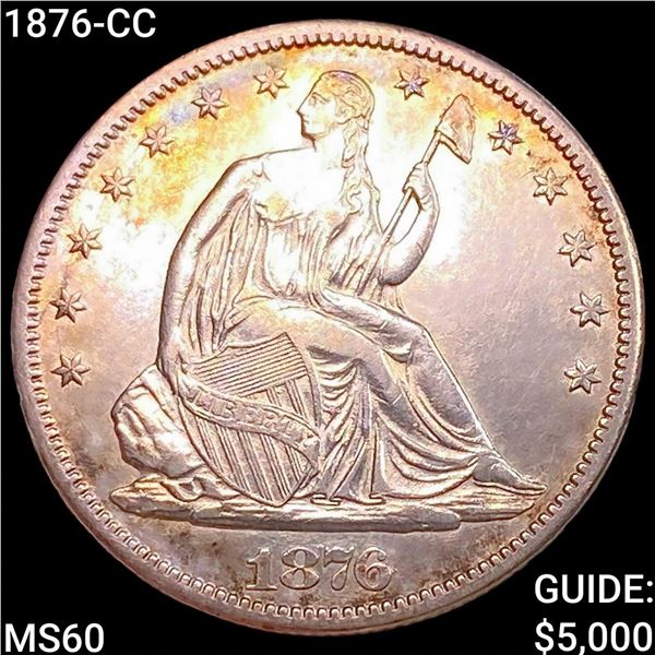 1876-CC Seated Liberty Half Dollar UNCIRCULATED