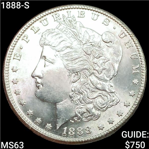 1888-S Morgan Silver Dollar CHOICE BU
