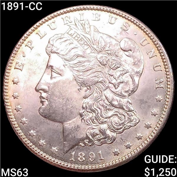 1891-CC Morgan Silver Dollar CHOICE BU