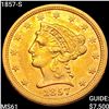 Image 1 : 1857-S $2.50 Gold Quarter Eagle UNCIRCULATED
