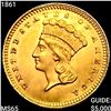 Image 1 : 1861 Rare Gold Dollar GEM BU