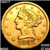 Image 1 : 1847/7 $5 Gold Half Eagle UNCIRCULATED