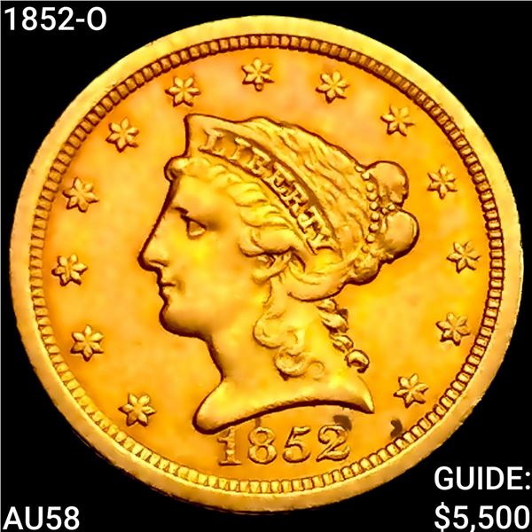 1852-O $2.50 Gold Quarter Eagle CHOICE AU