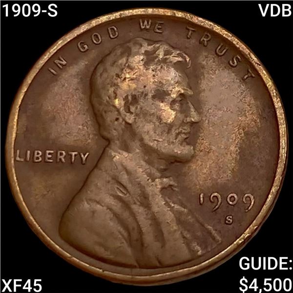 1909-S VDB Wheat Cent NEARLY UNCIRCULATED