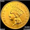 Image 1 : 1855 $3 Gold Piece CHOICE BU