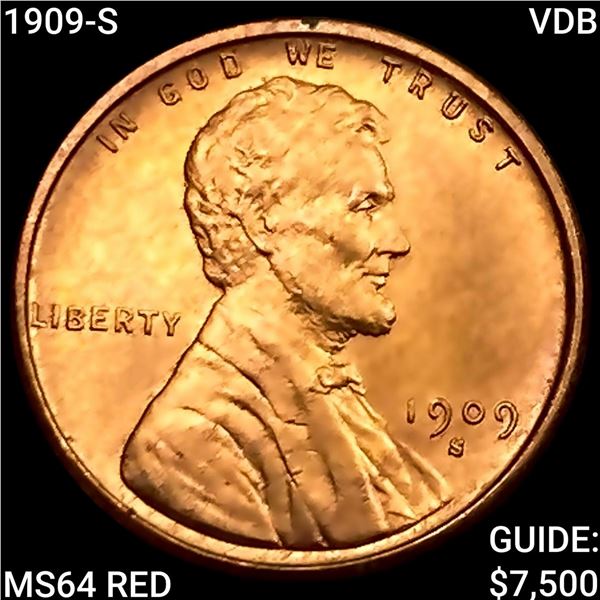 1909-S VDB Wheat Cent CHOICE BU RD